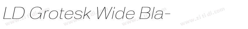 LD Grotesk Wide Bla字体转换